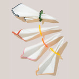 Rainbow Floral Lucite Napkin Rings | Set of 4