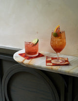 Cocktail Napkins Double Sided Checker