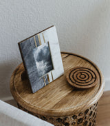 Sammita Black & White 4x6 | Hand Carved Marble