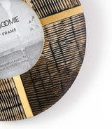 Kerala 3x3 | Carved Horn, Brass Inlay