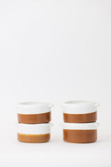 Waylon Soup Bowl in Brown/White S/4