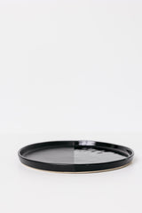 Sable Dinner Plate in Matte Black/Glossy Black S/6