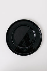 Sable Appetizer Plate in Matte Black/Glossy Black S/6