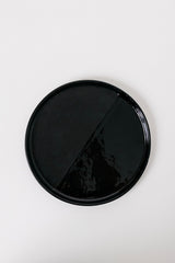 Sable Dinner Plate in Matte Black/Glossy Black S/6