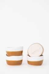 Waylon Pinch Bowl in Brown/White S/4