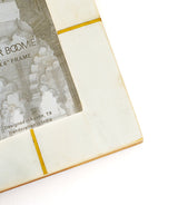 Sammita White 4x6 | Carved Marble Brass Inlay