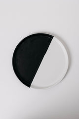 Dawson Dinner Plate in Matte Black/White S/6