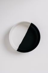 Dawson Stoneware Bowl in Matte Black/White S/6
