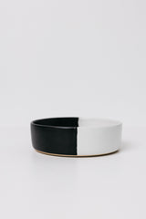 Dawson Stoneware Bowl in Matte Black/White S/6