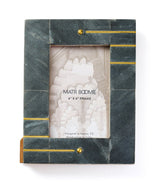 Sammita Black 4x6 | Carved Marble Brass Inlay