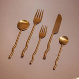Emma Flatware Set | Brass Finish (Set of 20)
