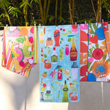 GO BIG Microfiber Beach Towel, Jolies Fleurs