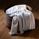 Horizon Throw in Beige / Light Gray / Navy