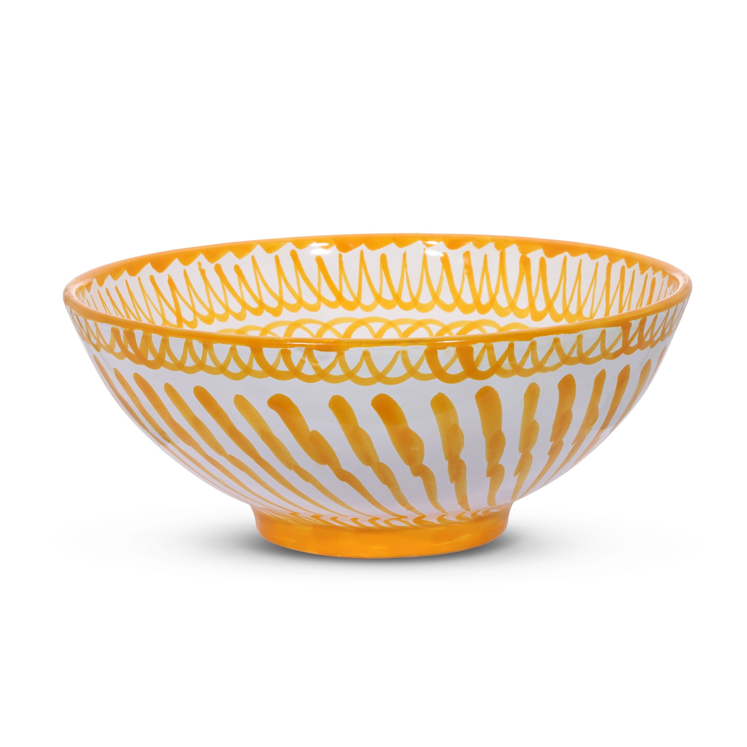 Hand Painted Lebrillo Large Bowl, Yellow