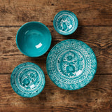 Hand Painted Lebrillo Large Bowl, Green