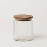 Fluted Storage Glass Jars (Set of 3)