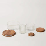 Fluted Storage Glass Jars (Set of 3)