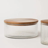 Fluted Storage Glass Jars (Set of 3)