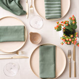 To Each Their Own Napkin Set in Kale & White