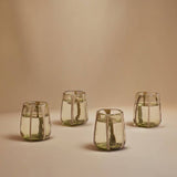 Olivia Short Green Olive Glass (Set of 4)