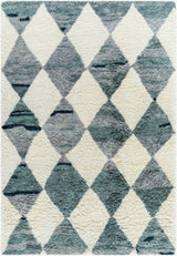Beni Moroccan Rug in Blue Diamond