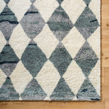 Beni Moroccan Rug in Blue Diamond
