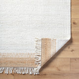 Kamey Ivory Fringe Jute Rug