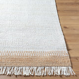 Kamey Ivory Fringe Jute Rug