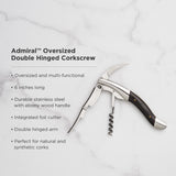 Admiral Heavyweight Corkscrew, Ebony Wood Handle