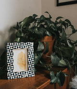 Varuna Cobalt 4x6 | Carved Bone