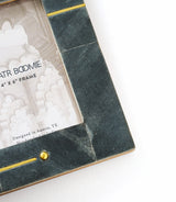 Sammita Black 4x6 | Carved Marble Brass Inlay