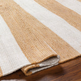 Cotone Hand Woven Striped Fringe Rug