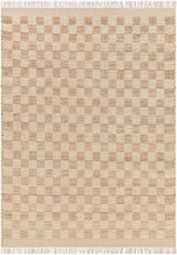 Dama Hand Woven Checkered Fringe Rug