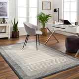 Granada Hand Tufted Multi Stripe Border Rug