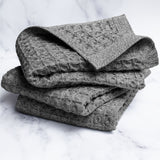 Waffle Hand Towel in Charcoal S/3