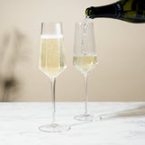 Seneca Diamond Crystal Champagne Flutes, S/2