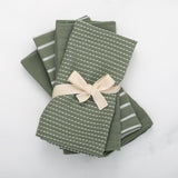 To Each Their Own Napkin Set in Kale & White