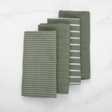 To Each Their Own Napkin Set in Kale & White