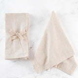 Washed Linen Napkins in Natural Linen S/4