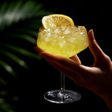 Raye Angled Crystal Coupe Glasses, S/2