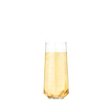 Seneca Faceted Crystal Stemless Champagne Flutes, S/2