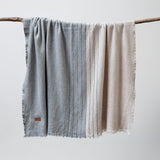 Horizon Throw in Beige / Light Gray / Navy