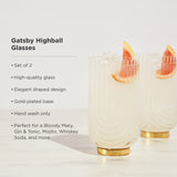 Gatsby Highball Glasses, S/2