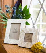 Artemis 4x6 Picture Frame - Bone Mosaic Chevron
