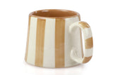 Ceramic Brown Stripe  Mug, S/2