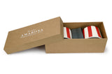 Ceramic Red Stripe Mug, S/2