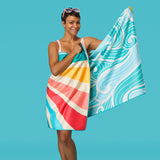 GO BIG Microfiber Beach Towel, Sun And Sea