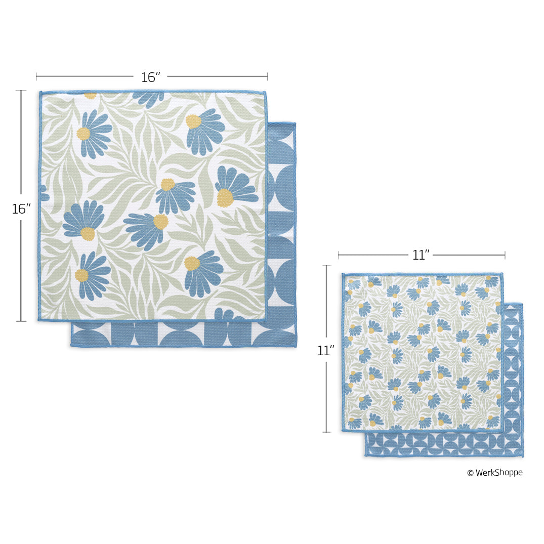 Blue Coneflower All Purpose Towel Set