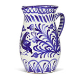 Hand Painted Large Pitcher, Blue