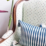 Antigua Pillow in Dark Teal Blue